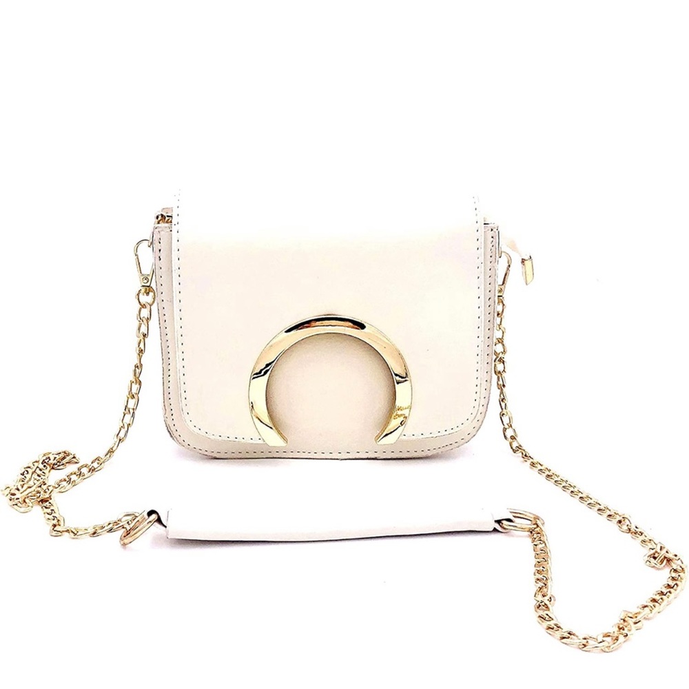 White Vegan Leather Crossbody